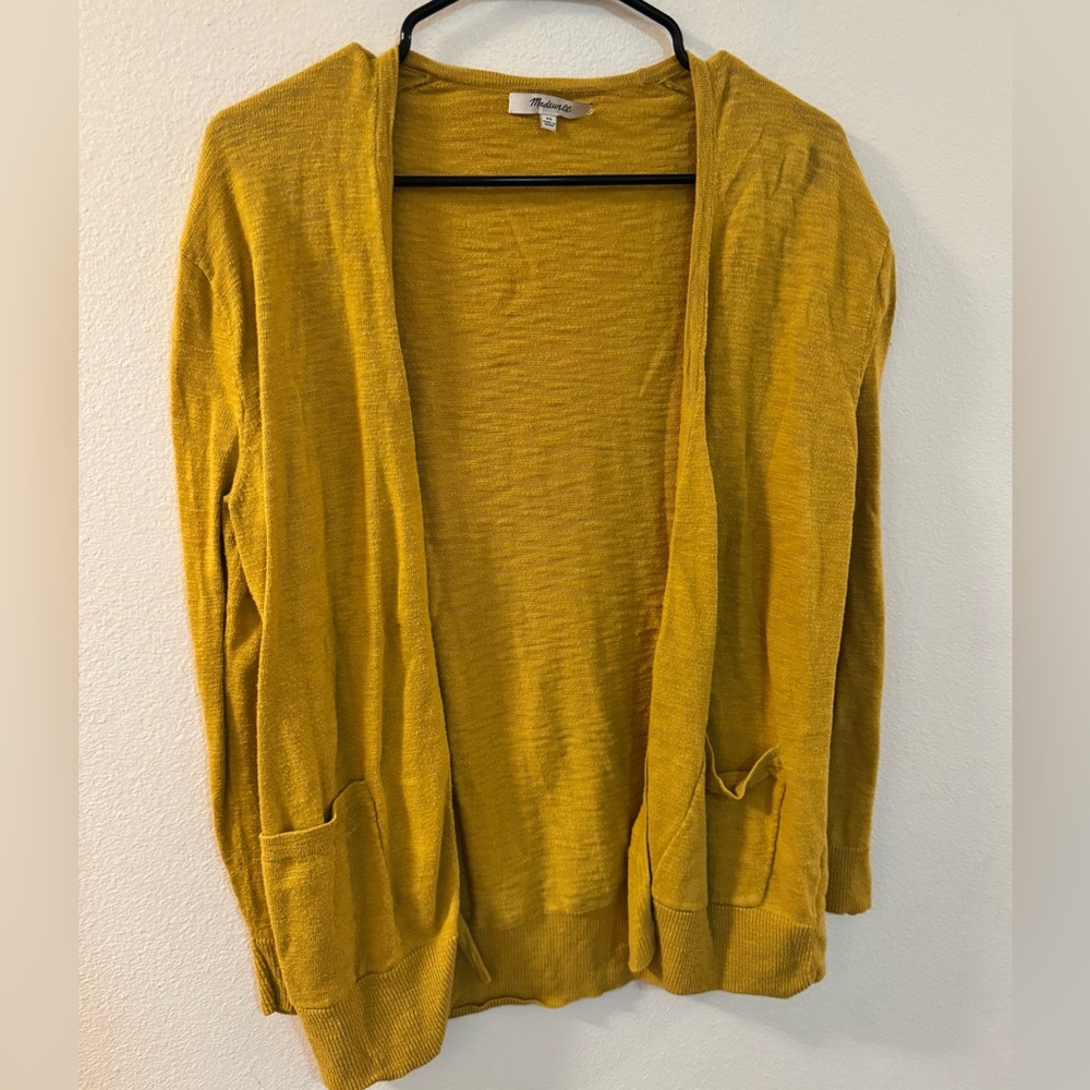 Madewell yellow cardigan